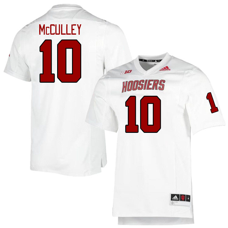 Men #10 Derin McCulley Indiana Hoosiers College Football Jerseys Stitched Sale-Retro